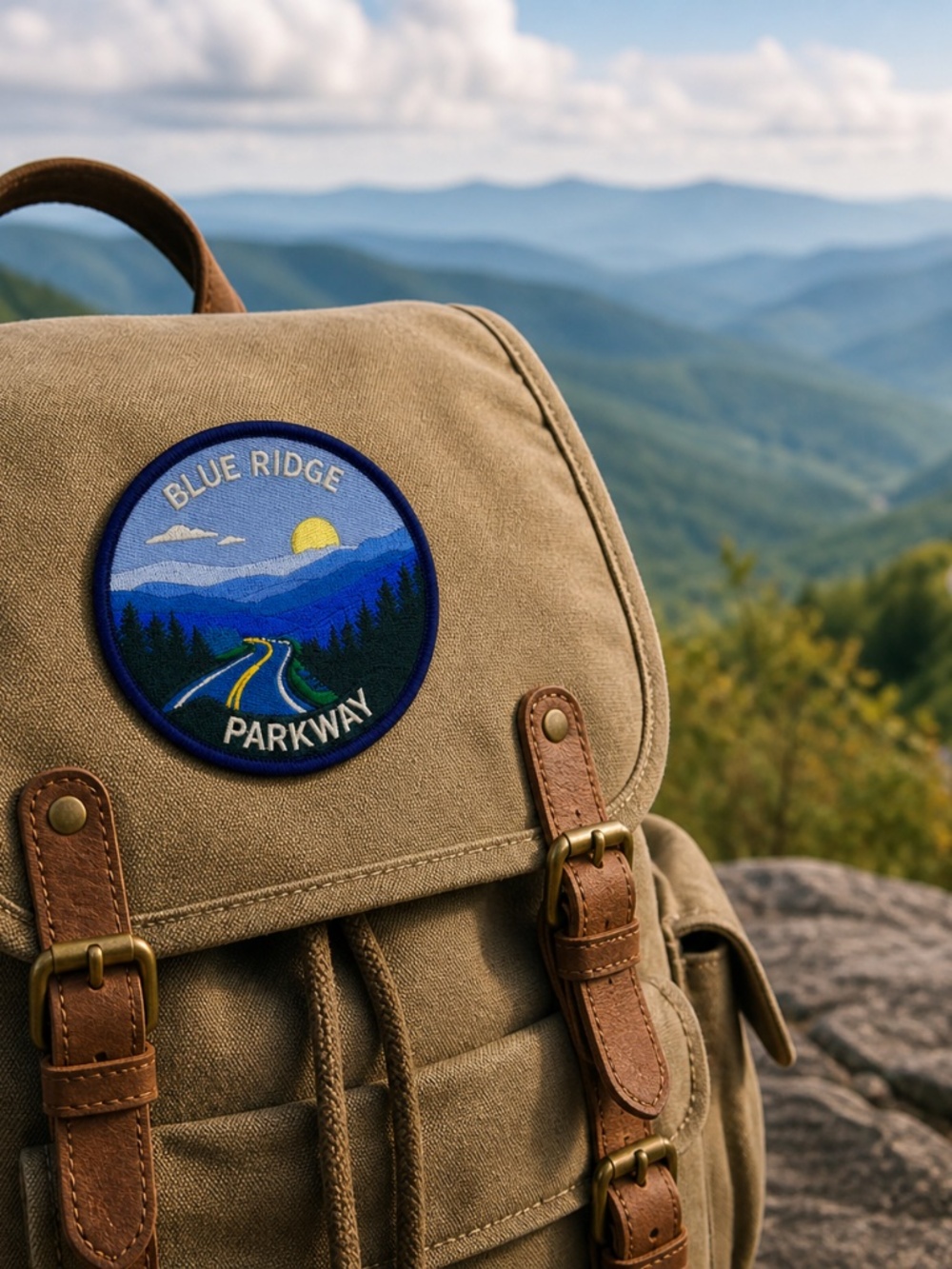 Blue Ridge Parkway Patch 3 Inch Iron On Sew On Embroidered Badge